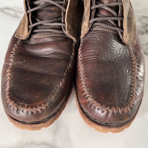 Men's Rag & Bone Anders Brown Leather Ankle Boots Size 13 - Picture 4 of 12